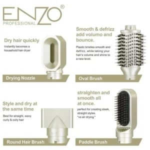 سشوار برسدار چرخشی 755 انزو پروفیشینال